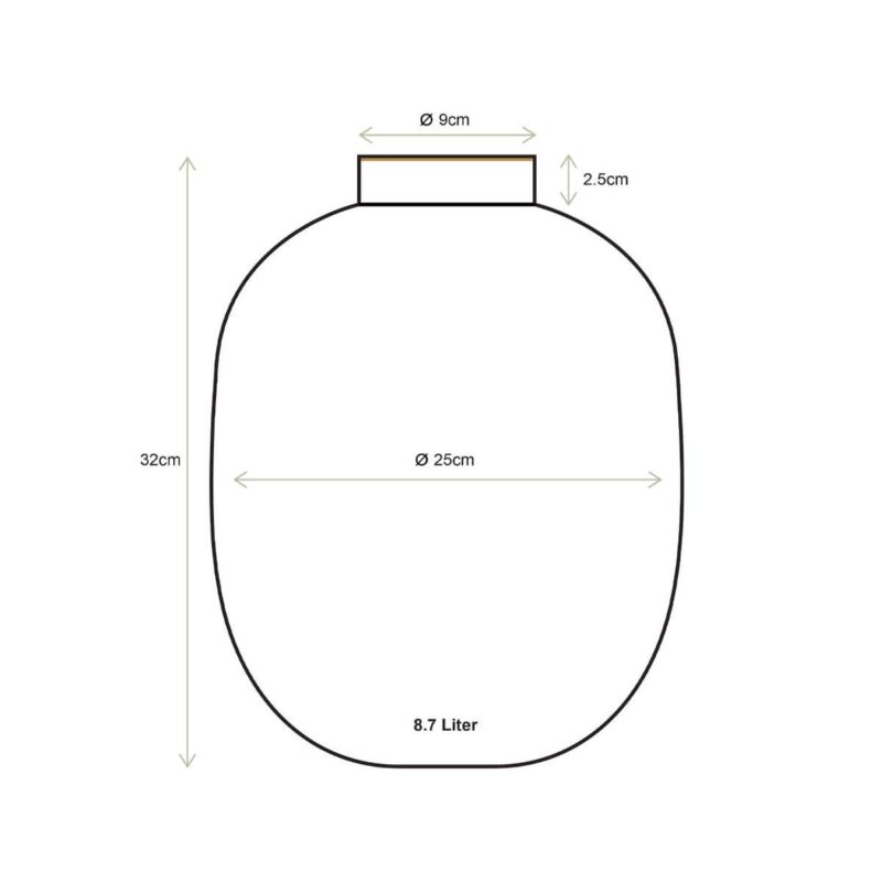 Scheda Metal Vase 32cm.