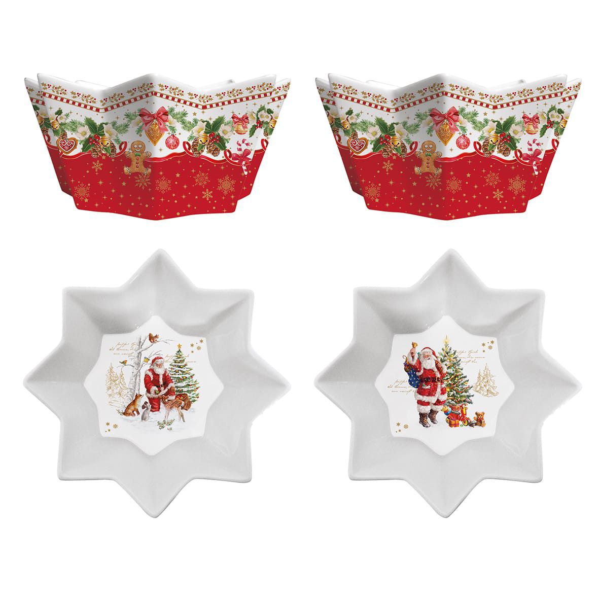 set 2 ciotoline babbo natale, 1x, 24€