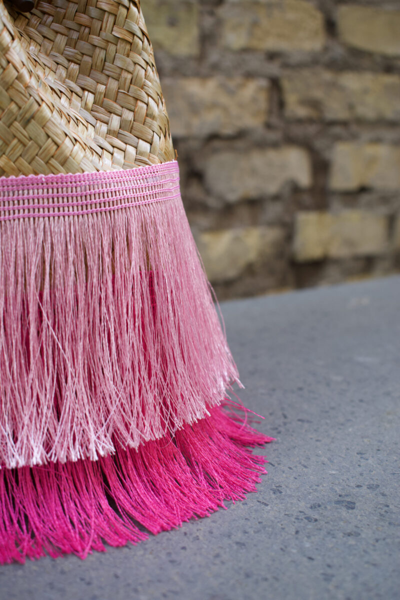 3-Cestino paglia fucsia