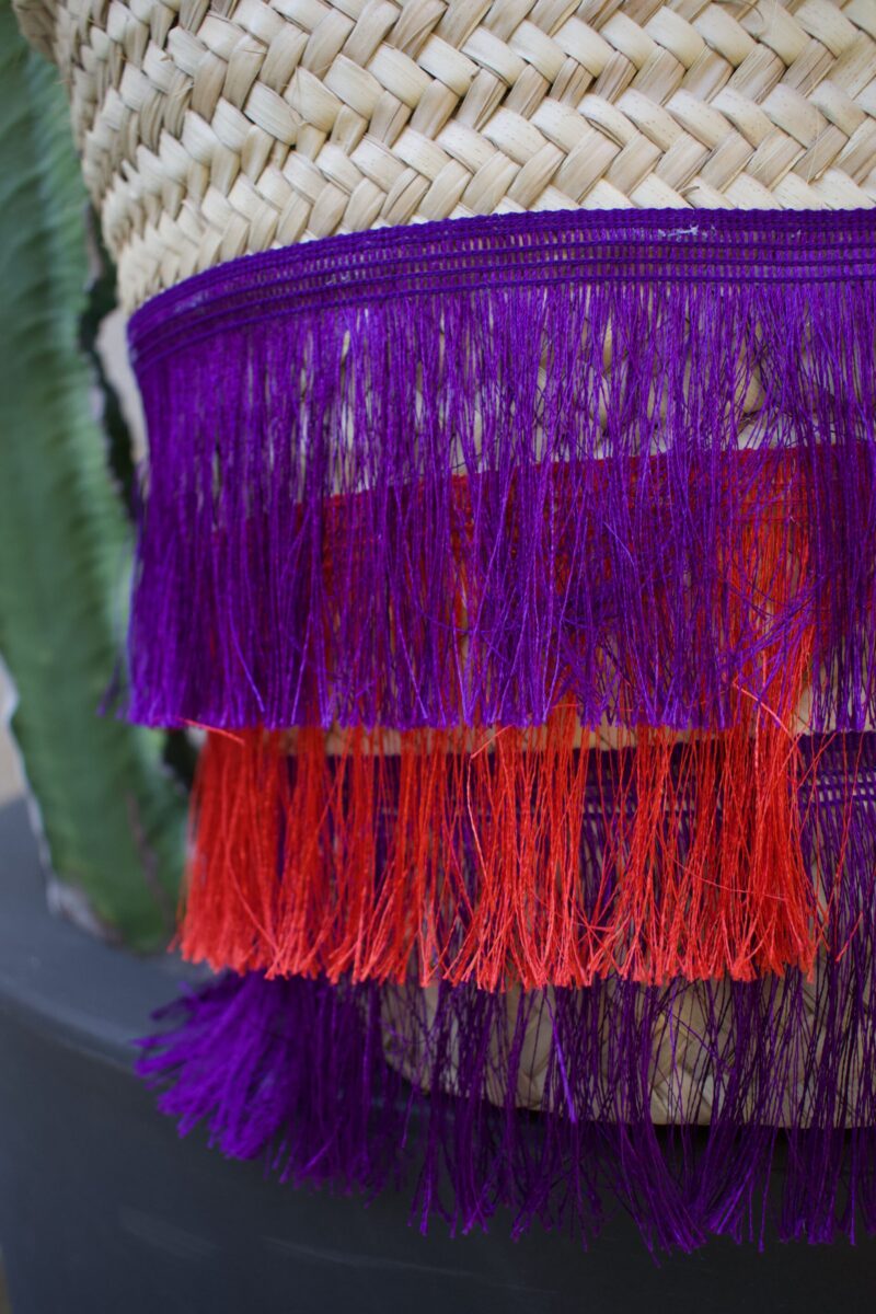 frange viola e rosse